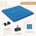 thumbnail image 3 of Costway King Futon Mattress Japanese Floor Sleeping Pad Washable Cover Carry Bag Blue, 3 of 9