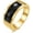 Gold-Black, variant on Inlaid Onyx Rings Casual Stainless Steel Agate Rings for Women Men,Women Statement Rings Stacking Rings Size 7-15