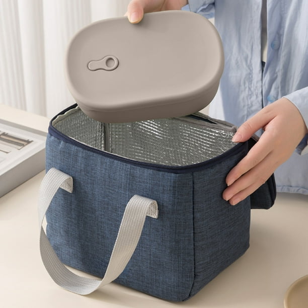 Fiambrera de silicona apta para alimentos de 1000 ml - Apto para microondas hasta 210 °C - Tapa hermética - Recipiente reutilizable resistente al calor - Apto para lavavajillas - Caja portáti