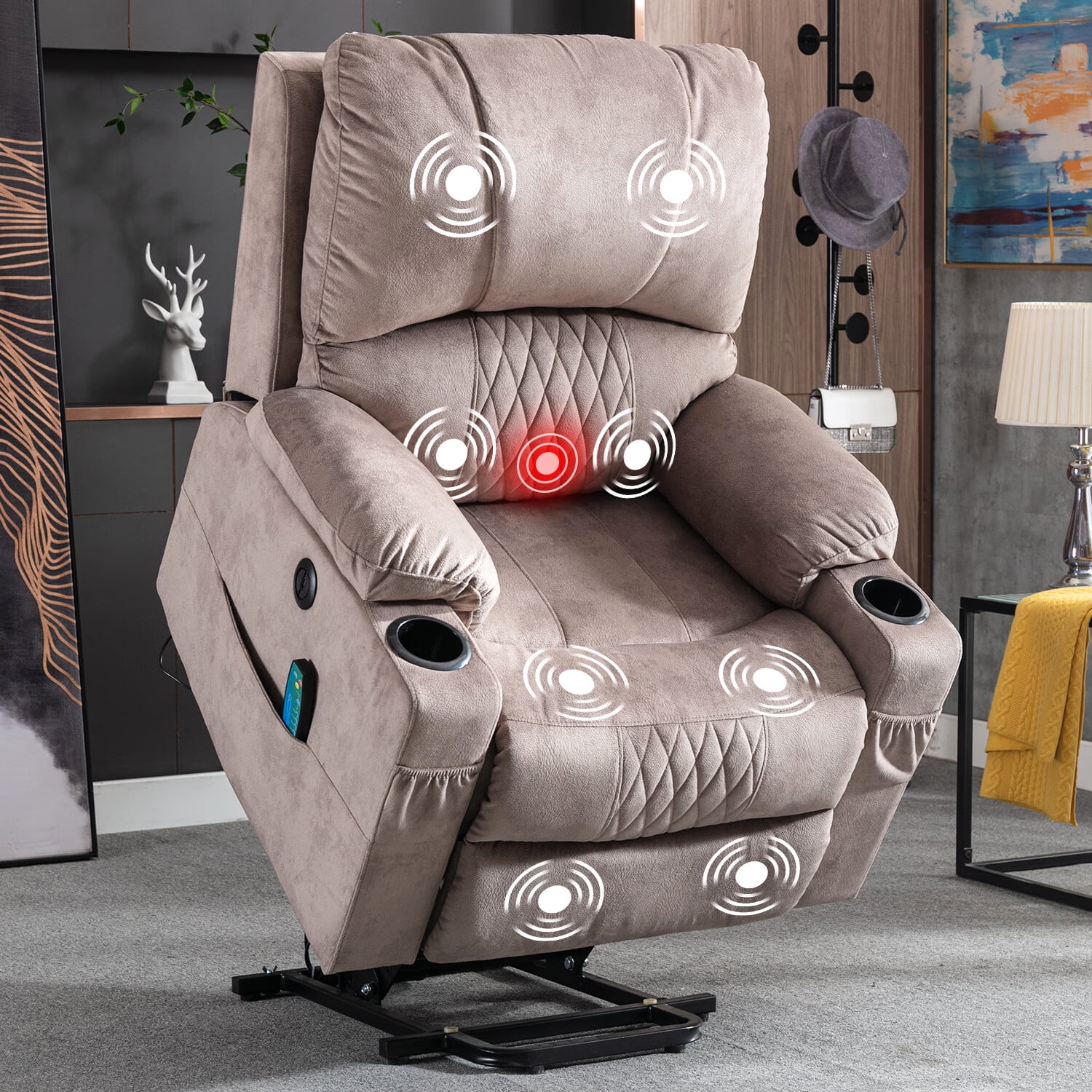Power Lift Recliner Chair with Heat and Vibration Kuwait Ubuy