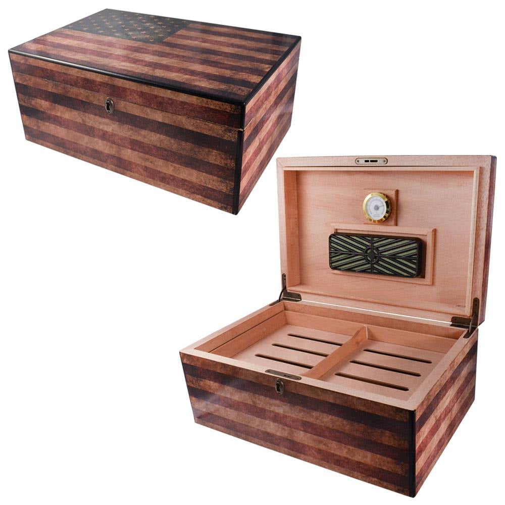 Old Glory 100 Cigar Count Humidor
