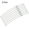 thumbnail image 2 of Uxcell 150mm Length PVC Coated Stainless Steel Keyring Loop Cable Silver 8 Count, 2 of 6