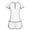 White, variant on Kilaqueen Short Sleeve Rash Guard for Women - 2 Piece Swimsuit UPF 50 Zipper Swim Shirts with Built in Bra and Shorts Set