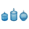 thumbnail image 1 of Tarro de cristal de con tapa Accesorios hechos Botellas de tarro accesorio de comida 1: 6 Azul 3 piezas CUTICAT botella de caramelo de cocina de casa de muñecas, 1 of 7