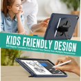 thumbnail image 4 of SaniMore for iPad 10.2" (9th/8th/7th Generation, 2021/2020/2019) Case, 3 Layers Multi-Functional Cover with 360° Rotation Hand Strap & Kickstand Pencil Holder Full Body Protective Shell, Darkblue, 4 of 7
