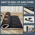 thumbnail image 3 of Lilypelle Japanese Floor Mattress Futon Mattress, Twin Size 39"x 80" Foldable Mattress, Roll Up Mattress Sleeping Tatami Mat Floor Lounger Guest Bed, 3 of 10