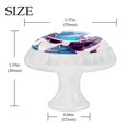 thumbnail image 3 of 4 Pcs Watercolor Tropical Floral Knobs for Kitchen Cabinet Cupboard Dresser Bookcase Drawer Pulls Handles Round Home Decor, 3 of 5