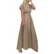 thumbnail image 1 of Vestido de talla grande con cinturón oscilante de color sólido de manga corta con cuello redondo a la moda de verano para mujer Fridja  bnh2261, 1 of 8
