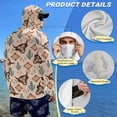 thumbnail image 4 of SEANATIVE Long Sleeve Fishing Hoodie for Men UV Protection Tops Breathable Lightweight Athletic Shirt Outdoor Sport Apparel, 4XL, Highland Cow Skull Cactus Aztec Pattern Beige, 4 of 7