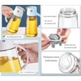 thumbnail image 3 of Drip Free Olive Oil Dispenser Bottle for Kitchen Cooking, 23 OZ Automatic Flip Open Borosilicate Glass Condiment Container with Measurement BPA-Free L, 3 of 5