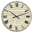 thumbnail image 1 of DesignArt Goodmorning Merry Sunshine Music Score Large Wall Clock, 1 of 2