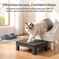 thumbnail image 4 of Adjustable Cat Litter Box Step Ramp, 3.5" & 6" Height, Large 16.5" x 12.6" Non-Slip Litter Trapper Platform Reduces Tracking, Fits Automatic Litter Boxes for Kittens & Senior Cats, 4 of 9