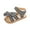 Black, variant on JINMGG Clearance Baby Girls Sandals Plaid Cute Summer Flat Princess Shoes Infant First Walkers