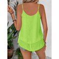 thumbnail image 6 of Stichou Womens Tank Tops Summer Casual Sleeveless Camisole Loose Fit V Neck Spaghetti Strap Cami Shirts Fluorescent Green M, 6 of 8
