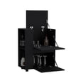 thumbnail image 5 of Glasgow Bar Cart with Two Pull-Down Door Cabinets, Two Open Shelves, Smooth Rolling Wheels, 5 of 5