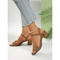 thumbnail image 3 of Chunky Heeled Sandals - Perfect for Summer, Peep Toe Ankle Strap Design for Women, 3 of 12