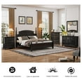 thumbnail image 3 of HeSLehs Black Dresser, Modern Dresser for Bedroom, 7 Chest Drawer Nightstand, Large Capacity Wood Cabinet for Bedroom, Living Room, Closets, Hallway, 3 of 6