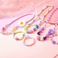 thumbnail image 5 of PinkSheep 6Pcs Kids Jewelry Set for Girls, Flower Beaded Necklace Bracelet Sets Dress Up Play Jewelries for Toddler Little Girl Dress up, 5 of 8