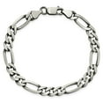 thumbnail image 3 of Finest Gold Sterling Silver Antiqued 6.5 mm Figaro Chain, 3 of 3