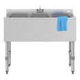 thumbnail image 1 of 38" Three-Compartment Commercial Bar Sink with 3" Backsplash and Low Lead Faucet, 1 of 6