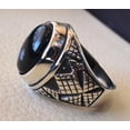 thumbnail image 5 of Snowflake Obsidian Mens Ring, Natural Snowflake Obsidian, Gents Ring, Silver Jewelry, 925 Silver Ring, Gift, Heavy Mens Ring, Arabic Design, Ottoman Style Ring, Christmas, Turkey Mens Signet Ring, 5 of 5