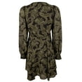 thumbnail image 2 of Women's Paisley Georgette Keyhole Neckline Dress Olv 2, 2 of 4