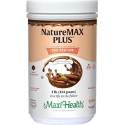 Maxi-Health NatureMAX Plus Soy Protein Powder – Sugar-Free Energy & Muscle Support – 20g Protein, Chocolate, 1lb