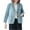 Blue, variant on Womens Cotton Linen Blazer Fashion Casual Long Sleeve Suit Jacket Lightweight Solid Color Spring Summer Blazer Jackets Black