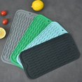thumbnail image 2 of Shoreew Drain Mat Silicone Multiple Usage Heat-resistant Anti-skid Easy Cleaning Leakproof Kitchen Counter Sink Bar Bottle Cup Dish Drying Mat, 2 of 7