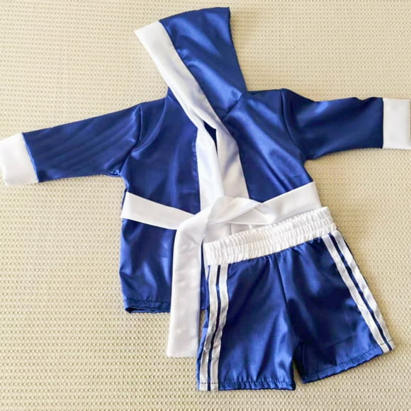 Disfraz de boxeo para niños: accesorio fotográfico para recién nacidos. Traje de boxeo suave para sesiones de fotos infantiles en estudio y primera sesión.