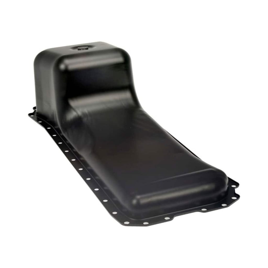 KarParts360 For Dodge Ram 2500/3500 1994-2002 Engine Oil Pan | Steel Material | Black | 10 qt Capacity | M18-1.5 Drain Thread Size | 8.5625 Inches Maximum Depth | 8.5 Inches Minimum Depth | 4761330