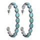 thumbnail image 2 of Pendientes para mujer, regalos para mujer, pendientes de aro grandes de turquesa occidental en forma de C, pendientes de turquesa, pendientes, 2 of 5