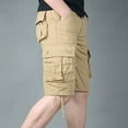 thumbnail image 6 of Herrnalise Mens Work Shorts 9" Work Pants for Mens Portable Phone Charge Shorts Multi Pokets Cargo Shorts Comfy Cotton blend Shorts Khaki, 6 of 6