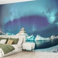 thumbnail image 2 of Peel and Stick Wallpaper Colorful Borealis better known as Northern Lights winter milky way Modern Art Wall Mural Decor Self Adhesive and Removable 69in x 98in, 2 of 8