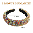 thumbnail image 2 of Diadema con diamantes de imitación, diadema ancha con cuentas de cristal y joyas, accesorios para el cabello con purpurina para mujeres y niñas, 2 of 5