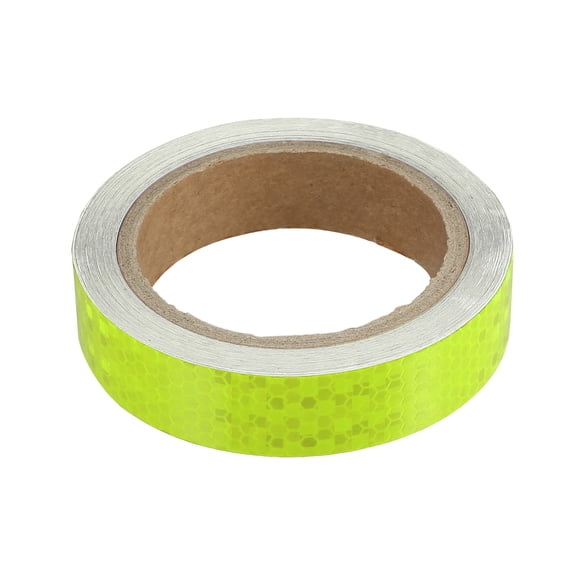 Unique Bargains 2.5cmx10m Fluorescent Yellow Car Reflective Stickers Reflective Tape Safety Warning Reflective Protector