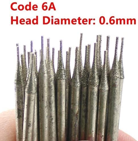 JINGLING 0.4-1.5mm Diamond Drill Bits Set Drilling Lapidary Tools For Stone Pack of 60Pcs
