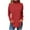 Red, variant on Scyoekwg Womens Plus Size Tops High Neck Tunics or Shirts to Wear with Leggings Tops for Women Trendy Loose Tshirt Lightweight Long Sleeve Solid Color Dressy Casual Blouses (Red,L)