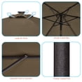 thumbnail image 2 of Sonerlic 7.5ft LED Patio Outdoor Shade Table Umbrella with Steel Frame for Yard,Garden,Park,Poolside and Deck,Taupe, 2 of 8