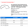 thumbnail image 2 of Fan, Alternator, Power Steering and Air Conditioning Multi Rib Belt - Compatible with 1995 - 1998 Dodge B1500 Base 1996 1997, 2 of 2