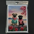 thumbnail image 3 of Pug Two Hearts Greeting Cards Pack of 8 7 in x 5 in, 3 of 3