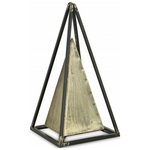 Narrow Metal Triangular Decorative Sculpture