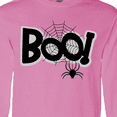 thumbnail image 4 of Inktastic Halloween Boo with Spider and Web in Black Long Sleeve T-Shirt, 4 of 5