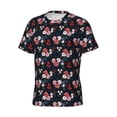 thumbnail image 3 of Rocae Rose Flowers for Men's Moisture-Wicking Crew Tee - T-Shirt for Sports, Outdoor Activities, and Casual Wear3X-Large, 3 of 9