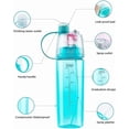 thumbnail image 4 of Mist Spray Water Bottle 600ml Portable Sport Water Bottle Anti Leak Drinking Cup with Mist Hydration, with Clearing Brush, 4 of 7