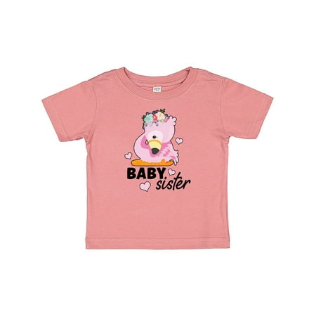 

Inktastic Cute Flamingo Baby Sister with Hearts Gift Baby Boy or Baby Girl T-Shirt