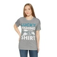 thumbnail image 4 of Lucky Fishing Shirt Men Women Fishing T-Shirt Graphic Fish Hook Tee Gift, 4 of 7