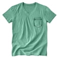 thumbnail image 3 of Rvwovn Men's Vintage Washed V-Neck T-Shirt, Short Sleeve Distressed Pocket Casual Tee Top, 3 of 4