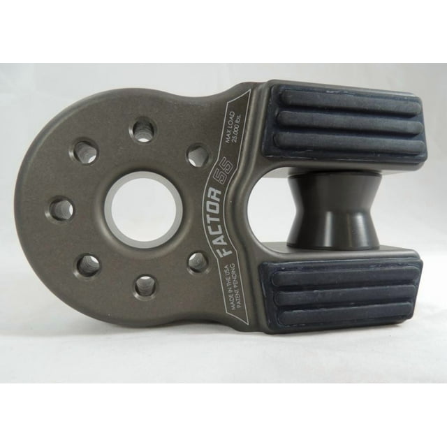 Factor 55 Support de Câble de Treuil 00090-06 FlatLink TTG; s'Adapte aux Manchons à Vis de 7/8 et 1 Pouce; Capacité de Charge de 26000 Livres/68000 Livres Résistance à la Rupture Minimale; Anodisé; Gris; Aluminium