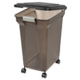 thumbnail image 2 of IRIS USA 42 Lbs / 55 Qt WeatherPro Airtight Pet Food Storage Container with Attachable Casters, For Dog Cat Bird and Other Pet Food Storage Bin, Keep Fresh, Easy Mobility, BPA Free, Smoke/Black, 2 of 6